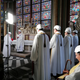 The archbishop of Paris, Michel Aupetit, leads the first mass two months to the day after the devastating fire that destroyed so much of the cathedral.